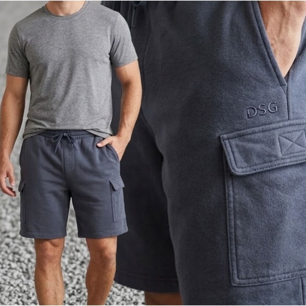 DSG Men's Charcoal Cargo Lounge Shorts